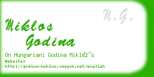 miklos godina business card